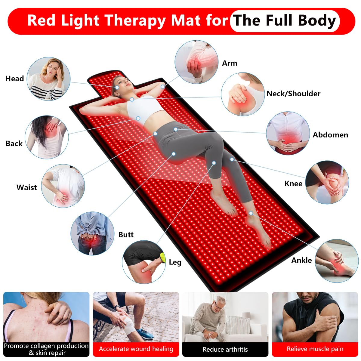 Amazon.com: 2025 New Full Body Red Light Therapy Mat, 84''X33